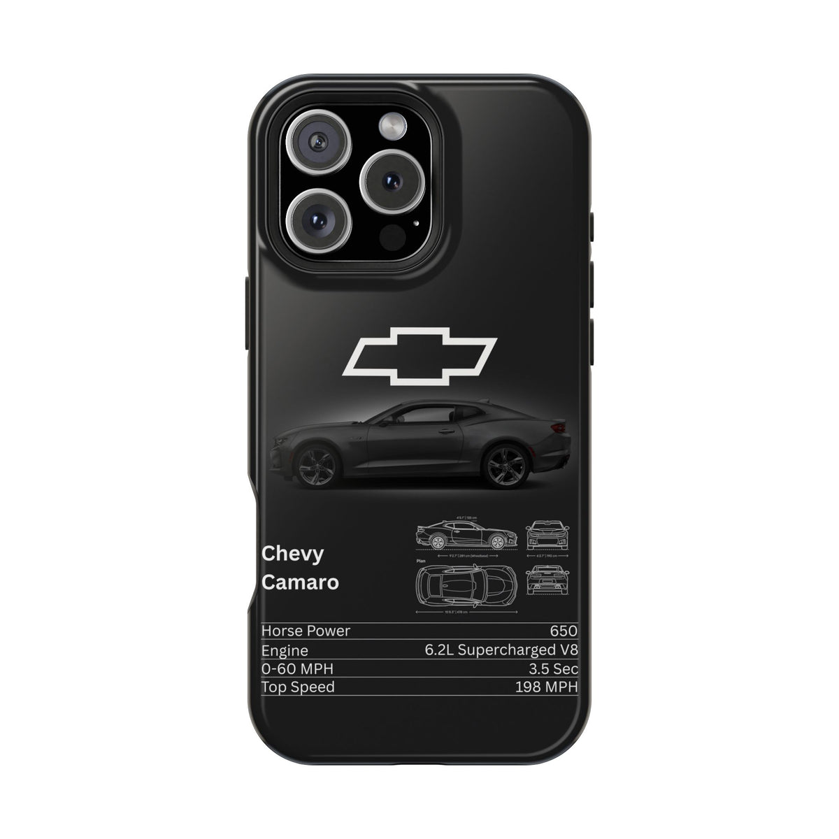 Chevy Camaro Impact-Resistant Phone Case Iphone 16