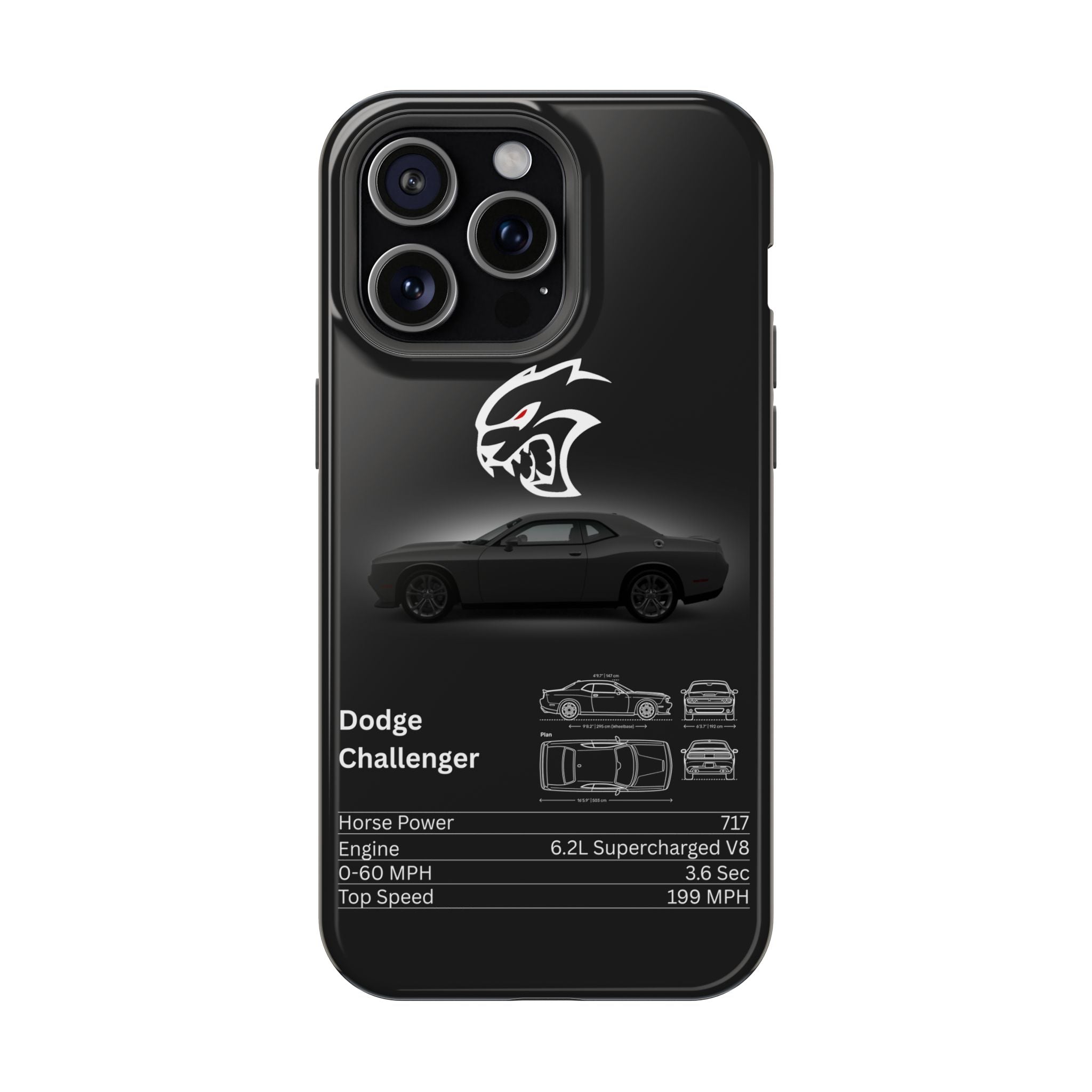 Dodge Challenger Impact-Resistant Phone Case Iphone 15