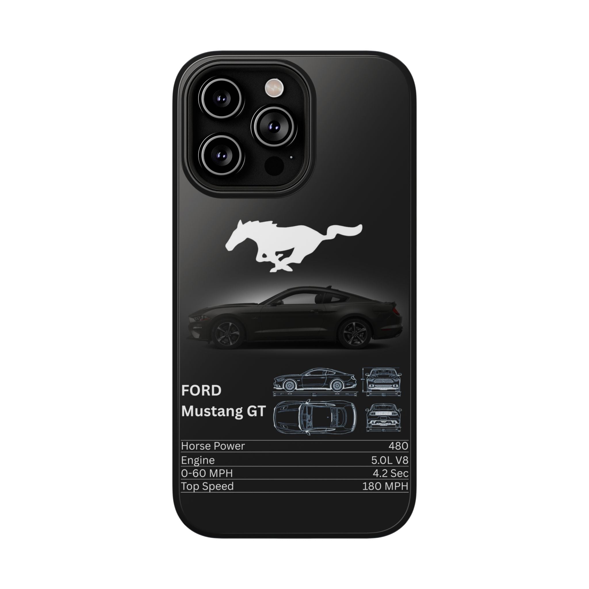 Ford Mustang GT Impact-Resistant Phone Case Iphone 14