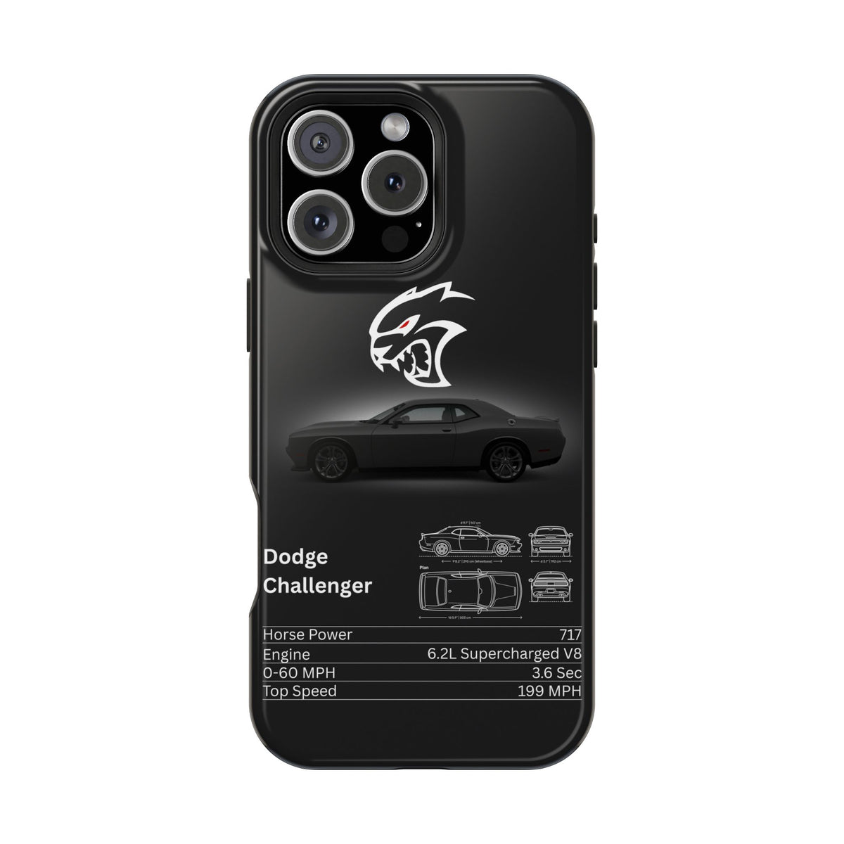 Dodge Challenger Impact-Resistant Phone Case